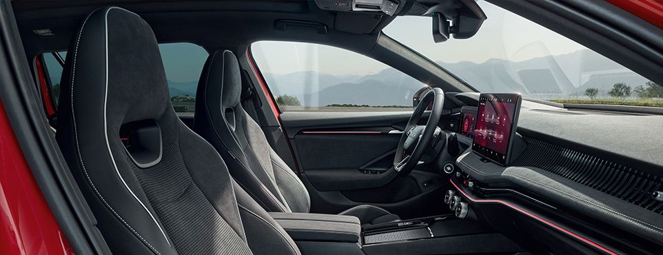 Innenbereich des Škoda Superb.