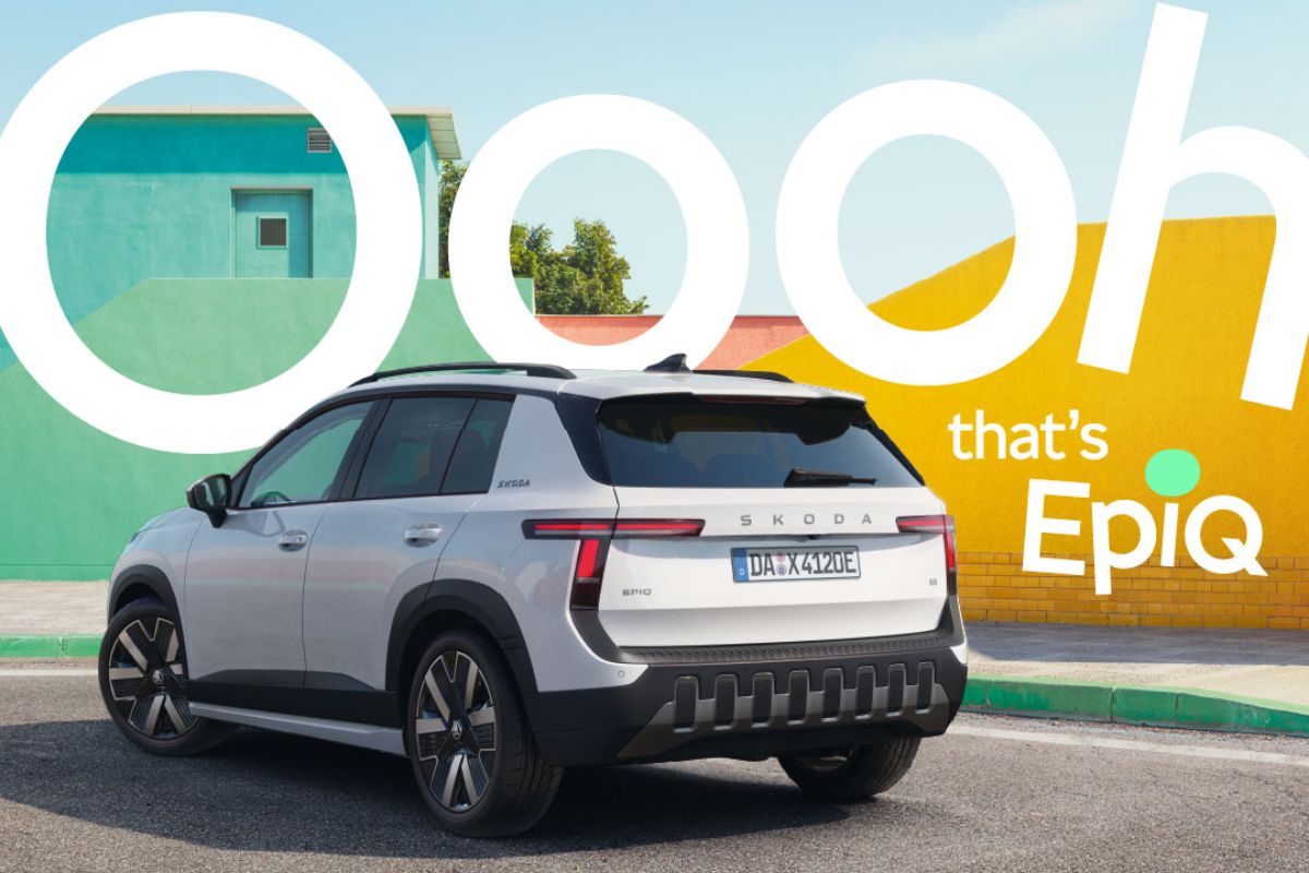 Zu sehen ist der neue Škoda Epiq im Design Erlkönig.